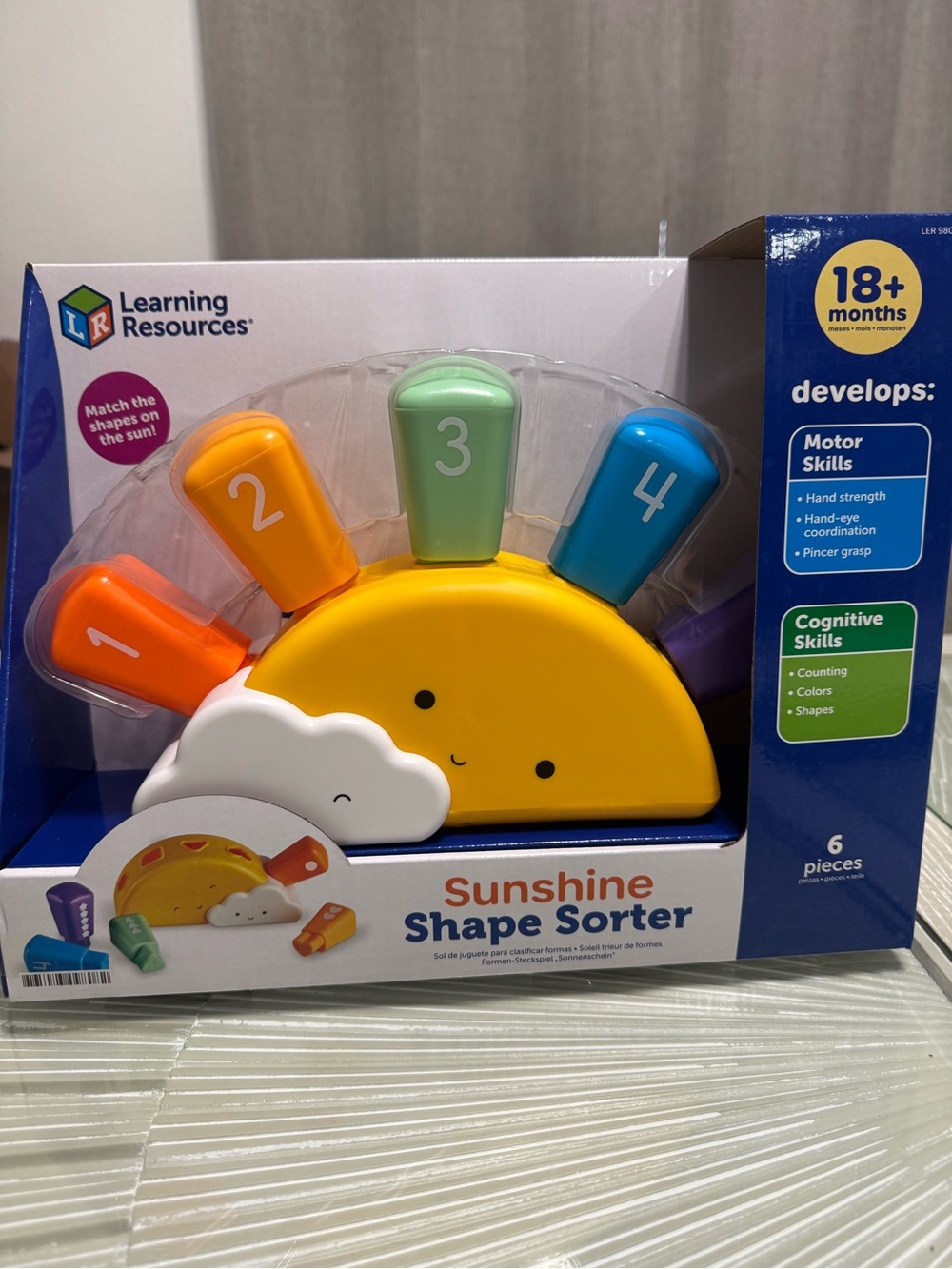 Learning resources Sunshine Shape Sorter - Yellow